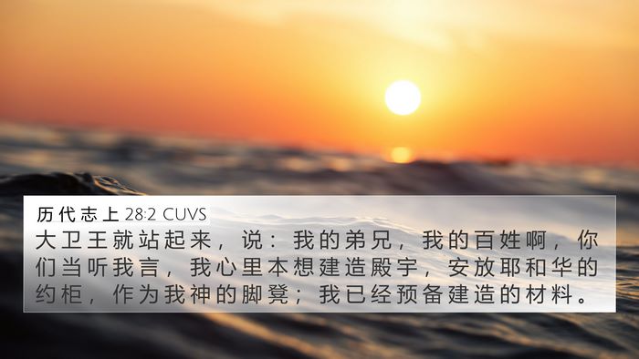 历 代 志 上 28:2 CUVS Bible Verse Image
