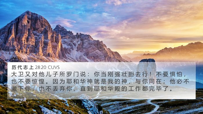 历 代 志 上 28:20 CUVS Bible Verse Image