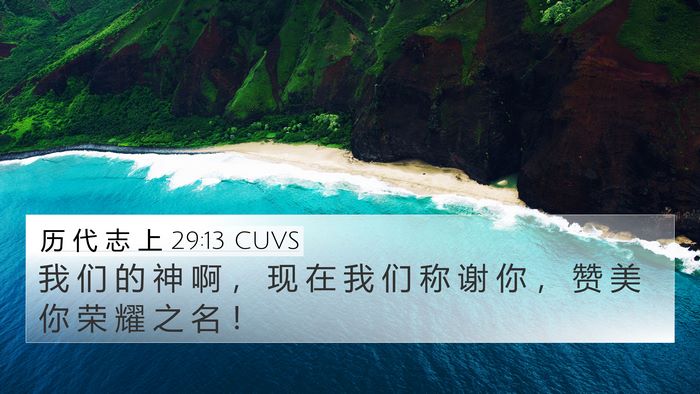 历 代 志 上 29:13 CUVS Bible Verse Image