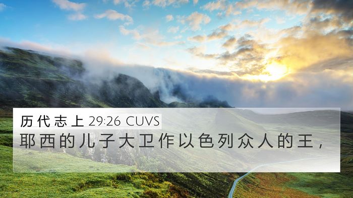 历 代 志 上 29:26 CUVS Bible Verse Image