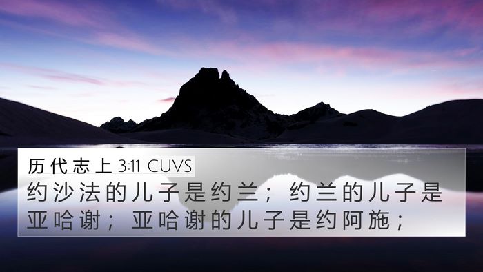 历 代 志 上 3:11 CUVS Bible Verse Image