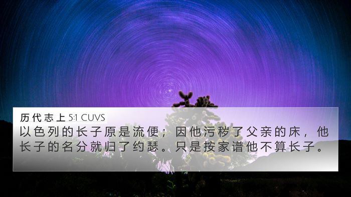 历 代 志 上 5:1 CUVS Bible Verse Image