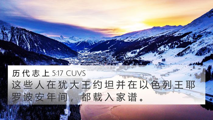 历 代 志 上 5:17 CUVS Bible Verse Image