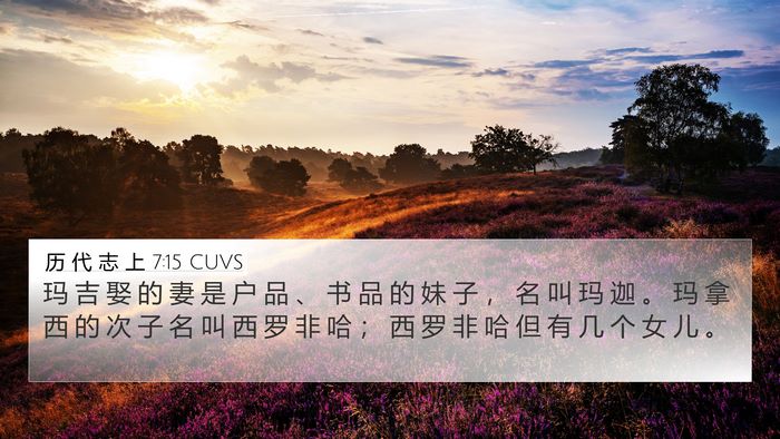 历 代 志 上 7:15 CUVS Bible Verse Image