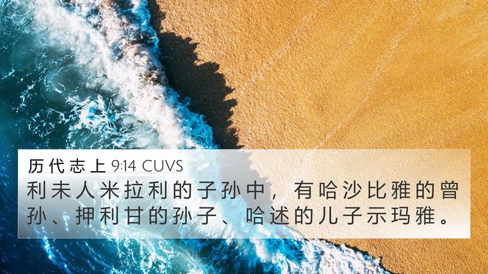 历 代 志 上 9:14 CUVS Bible Verse Image