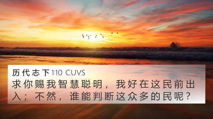 历 代 志 下 1:10 CUVS Bible Verse Image
