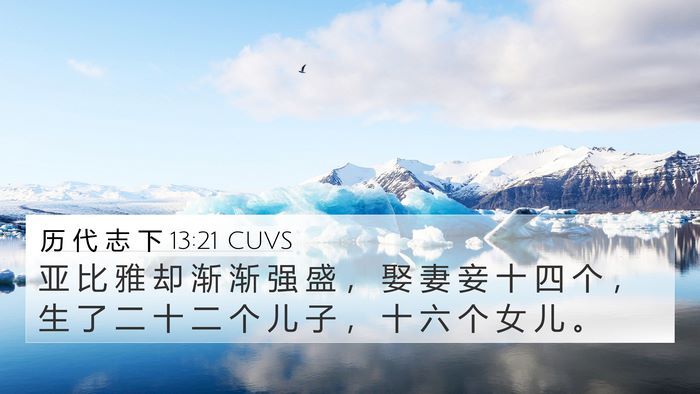 历 代 志 下 13:21 CUVS Bible Verse Image