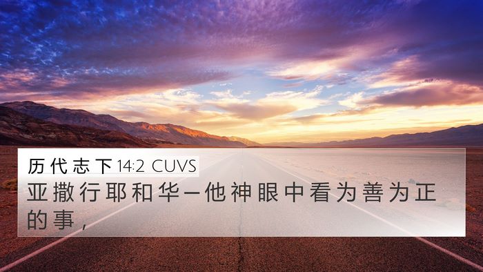 历 代 志 下 14:2 CUVS Bible Verse Image