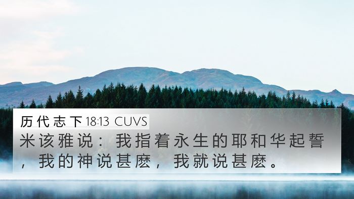 历 代 志 下 18:13 CUVS Bible Verse Image