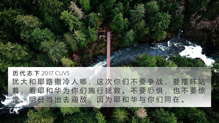 历 代 志 下 20:17 CUVS Bible Verse Image