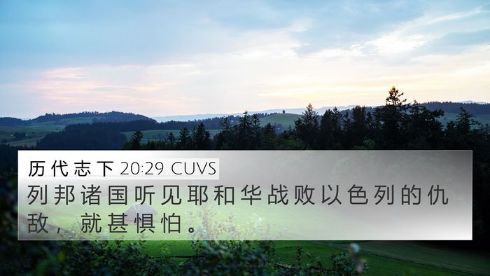 历 代 志 下 20:29 CUVS Bible Verse Image