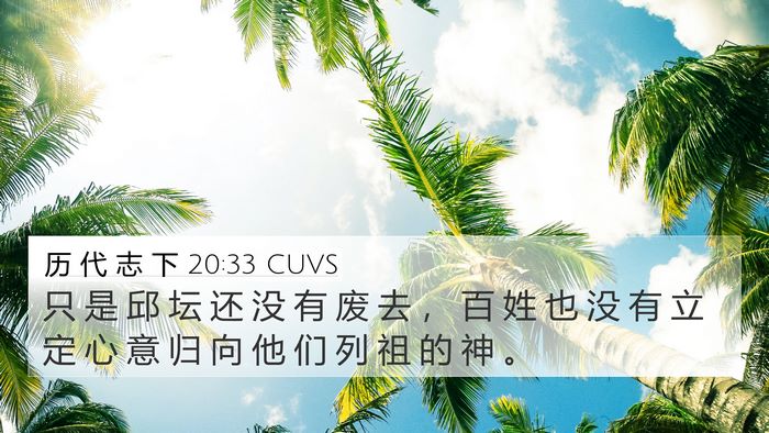 历 代 志 下 20:33 CUVS Bible Verse Image