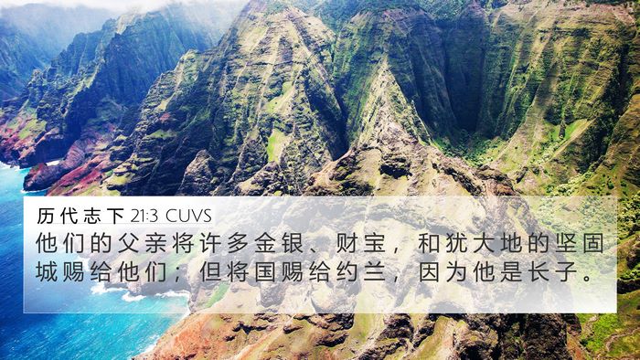 历 代 志 下 21:3 CUVS Bible Verse Image