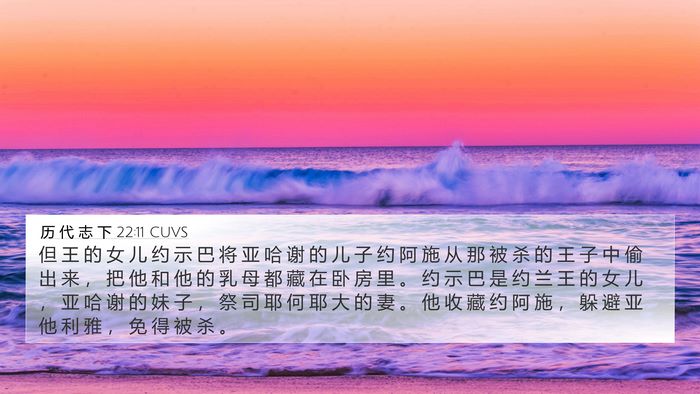 历 代 志 下 22:11 CUVS Bible Verse Image