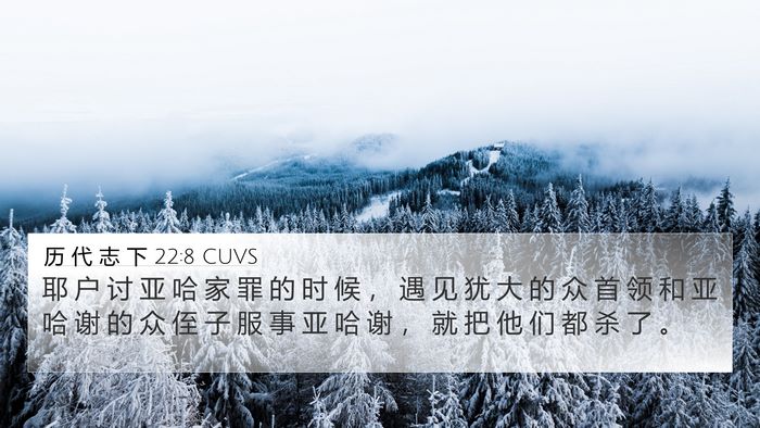 历 代 志 下 22:8 CUVS Bible Verse Image