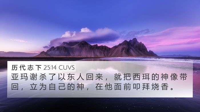 历 代 志 下 25:14 CUVS Bible Verse Image