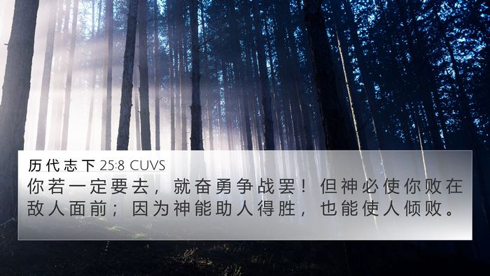 历 代 志 下 25:8 CUVS Bible Verse Image