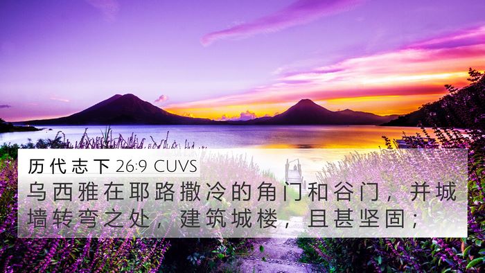 历 代 志 下 26:9 CUVS Bible Verse Image