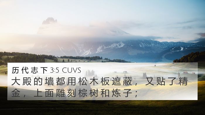 历 代 志 下 3:5 CUVS Bible Verse Image