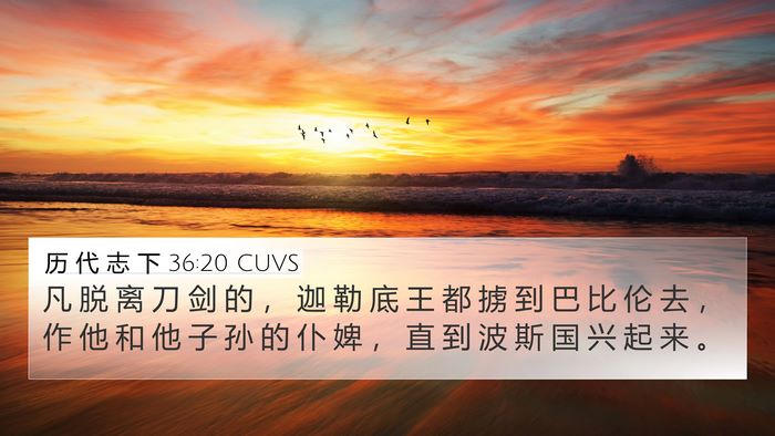 历 代 志 下 36:20 CUVS Bible Verse Image