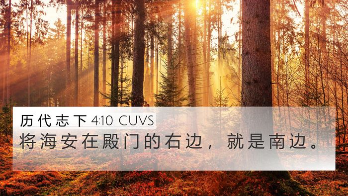 历 代 志 下 4:10 CUVS Bible Verse Image