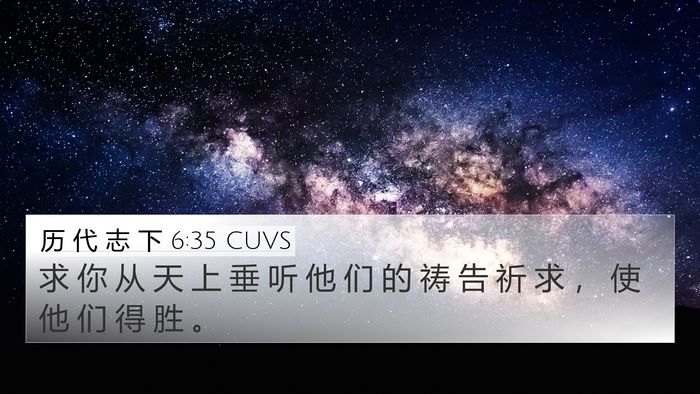 历 代 志 下 6:35 CUVS Bible Verse Image