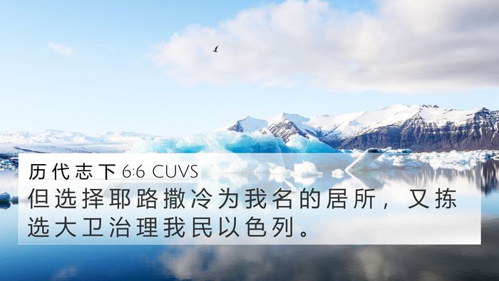 历 代 志 下 6:6 CUVS Bible Verse Image