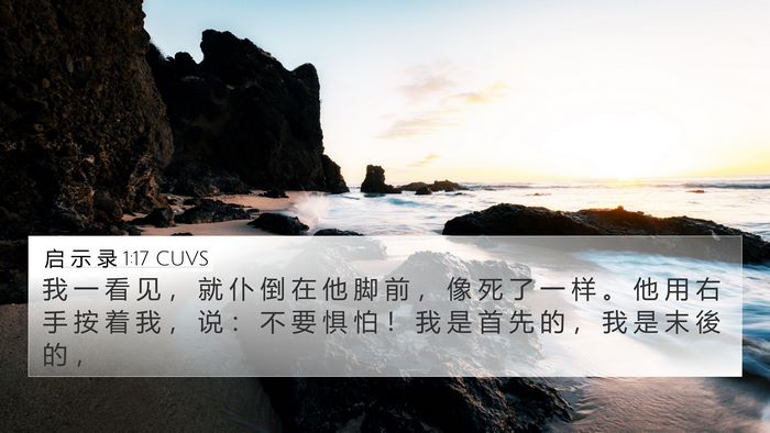 启 示 录 1:17 CUVS Bible Verse Image