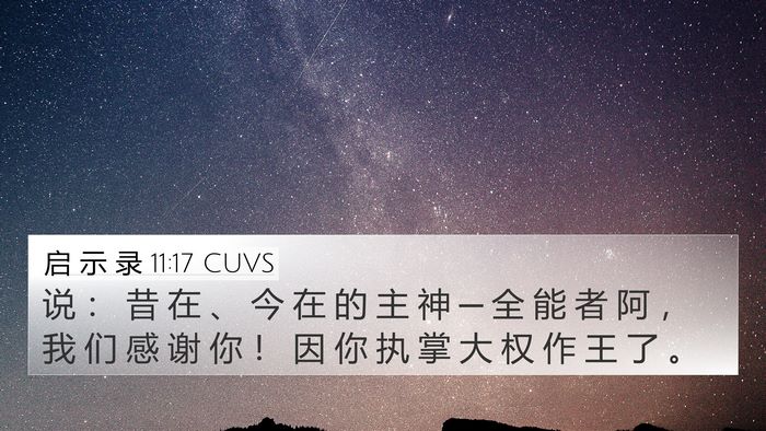 启 示 录 11:17 CUVS Bible Verse Image