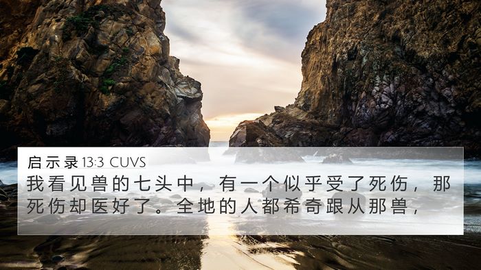 启 示 录 13:3 CUVS Bible Verse Image