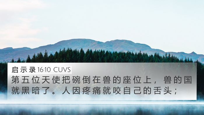 启 示 录 16:10 CUVS Bible Verse Image