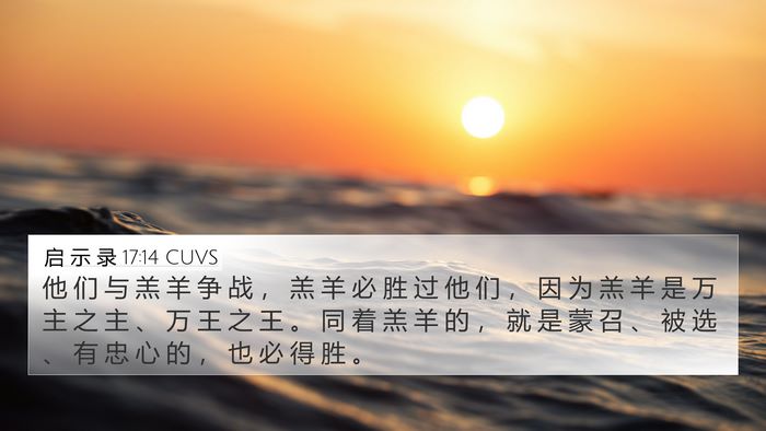 启 示 录 17:14 CUVS Bible Verse Image