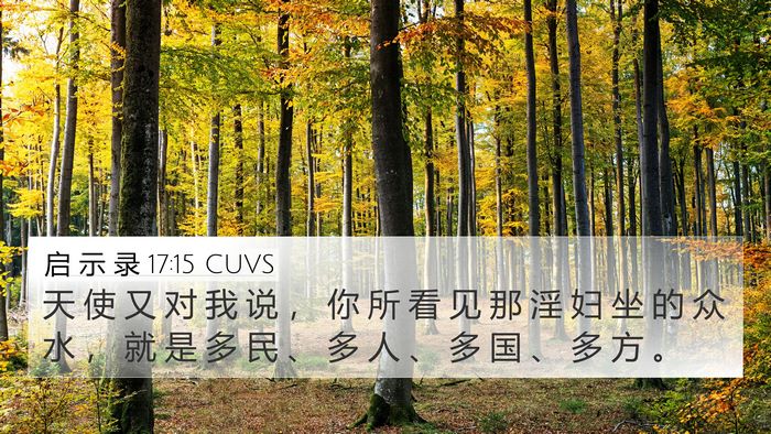 启 示 录 17:15 CUVS Bible Verse Image