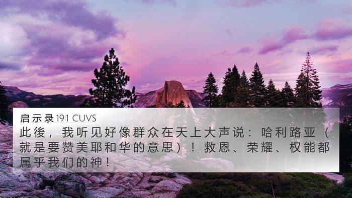 启 示 录 19:1 CUVS Bible Verse Image