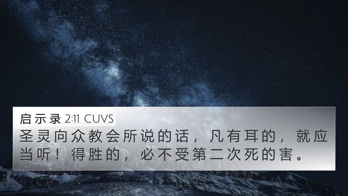 启 示 录 2:11 CUVS Bible Verse Image