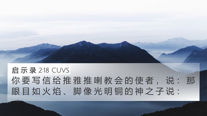 启 示 录 2:18 CUVS Bible Verse Image
