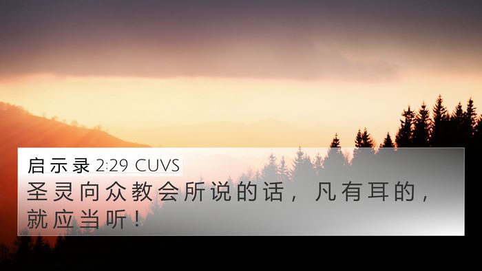 启 示 录 2:29 CUVS Bible Verse Image