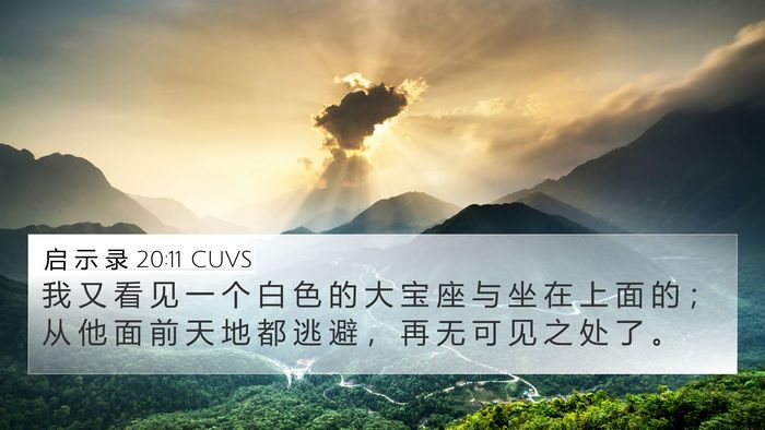 启 示 录 20:11 CUVS Bible Verse Image