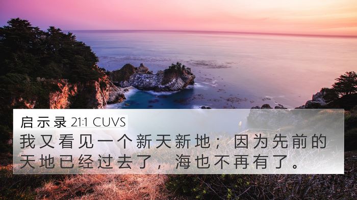 启 示 录 21:1 CUVS Bible Verse Image