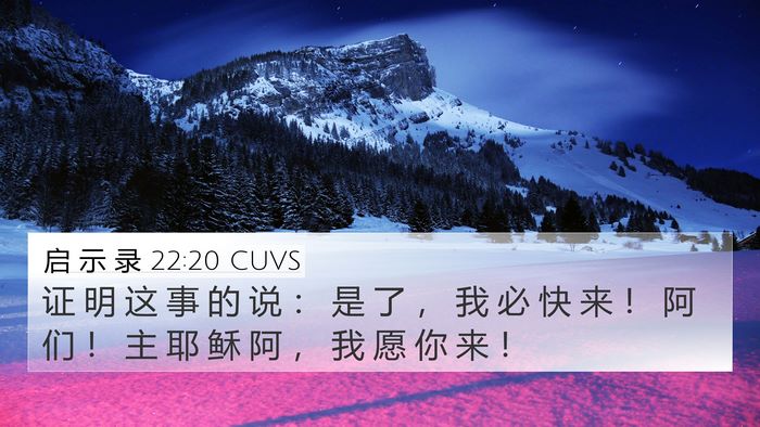 启 示 录 22:20 CUVS Bible Verse Image