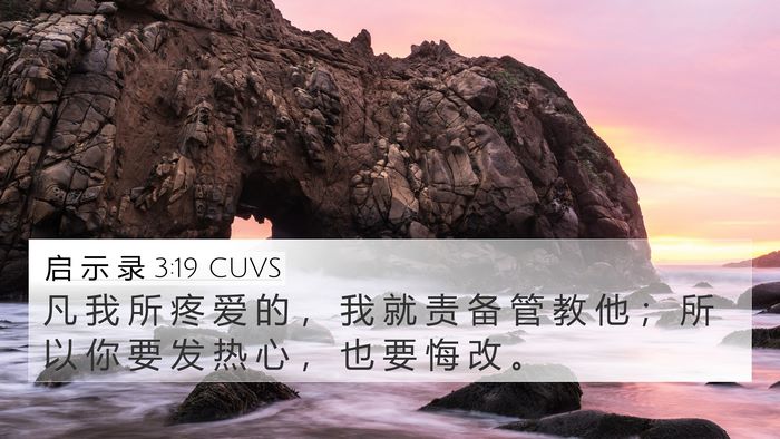 启 示 录 3:19 CUVS Bible Verse Image