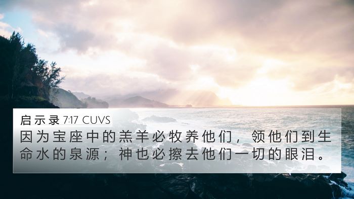 启 示 录 7:17 CUVS Bible Verse Image