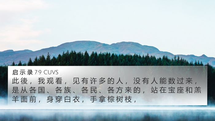 启 示 录 7:9 CUVS Bible Verse Image