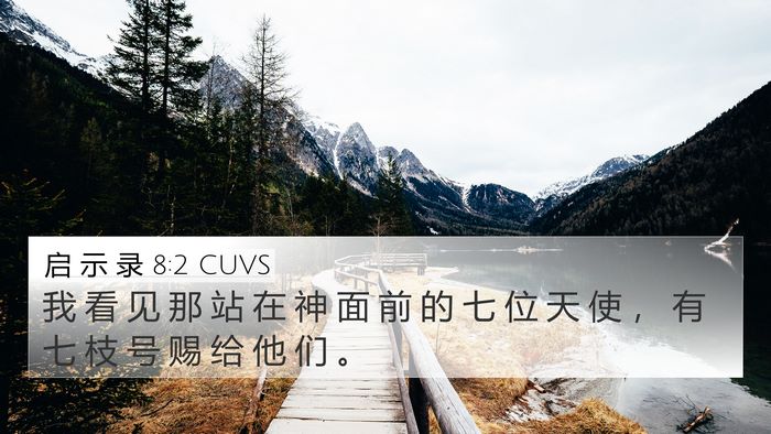 启 示 录 8:2 CUVS Bible Verse Image