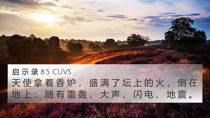 启 示 录 8:5 CUVS Bible Verse Image