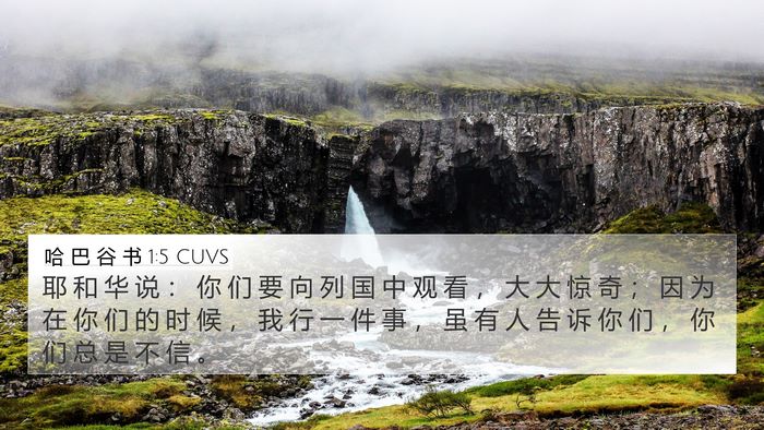 哈 巴 谷 书 1:5 CUVS Bible Verse Image