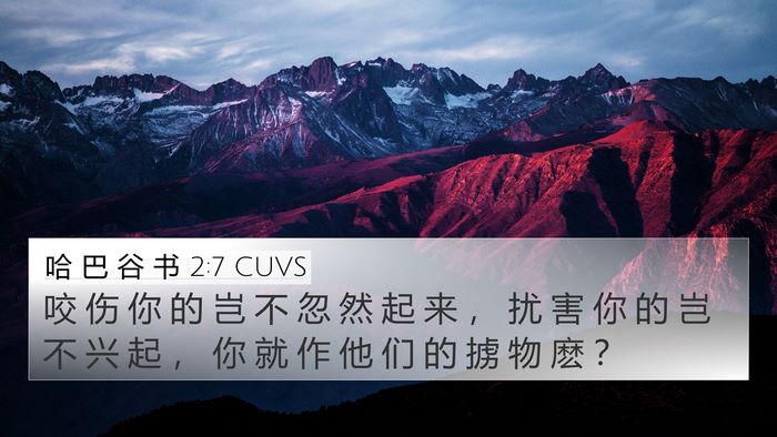 哈 巴 谷 书 2:7 CUVS Bible Verse Image
