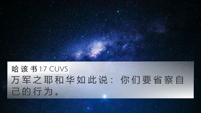 哈 该 书 1:7 CUVS 4K Wallpaper - 万 军 之 耶 和 华 如 此 说 ： 你 们 - 4K Wallpaper Bible Verse