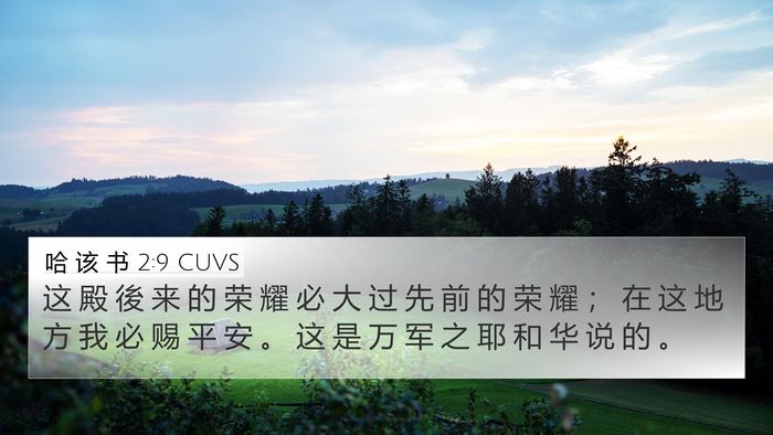 哈 该 书 2:9 CUVS Bible Verse Image