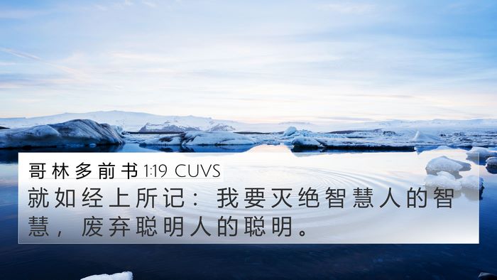 哥 林 多 前 书 1:19 CUVS Bible Verse Image